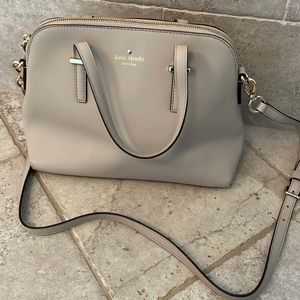 Kate Spade tan/taupe handbag removable crossbody strap